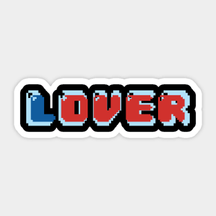 Love is OVER Aesthetic Logo Design Sticker